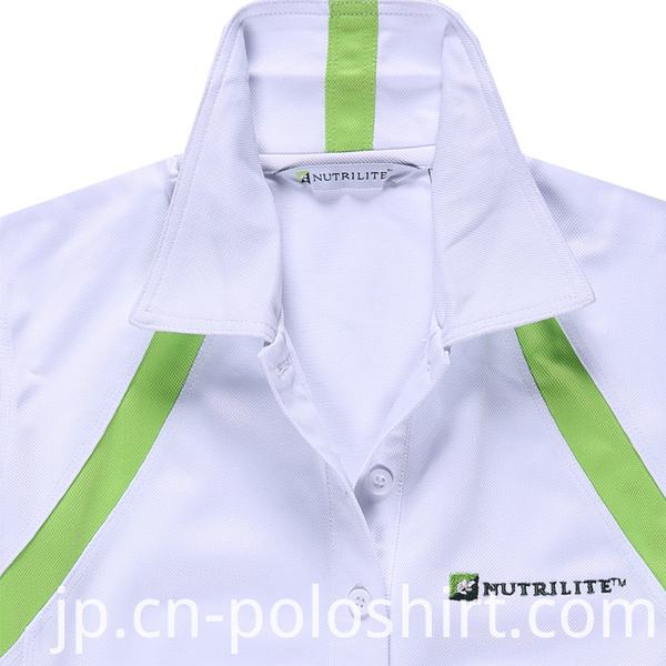 White 100% Polyester Quick Dry Fit Polo/Golf Shirt